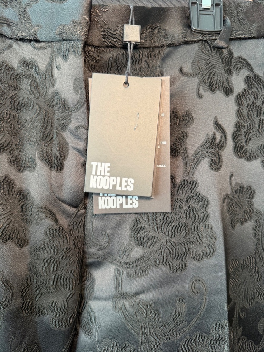 NWT The Kooples Black Floral Women’s Trousers | $385 MSRP - Picture 3 of 5